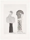 David Hockney, The Student: Homage to Picasso, from Hommage à Picasso II (S.A.C. 153, M.C.A.T. 143), 1973, Etching and aquatint, on Arches paper, with full margins