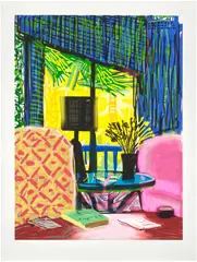 David Hockney, Montcalm Interior, 2010, iPad drawing in colours, printed on wove paper, with full margins