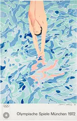 David Hockney, Olympische Spiele München (Olympic Games Munich) (B. 34), 1972, Offset lithographic poster in colours, on smooth wove paper, the full sheet