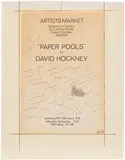 David Hockney, Untitled (Unique ink drawing on 1979 Paper Pools Exhibition Poster), 1979, Unique ink drawing, on an original 1979 exhibition poster for 'Paper Pools' by David Hockney , the full sheet
