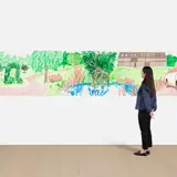 David Hockney, Autour de la maison, été (Around the House, Summer), 2019, Monumental panoramic inkjet print in colours, on one sheet of wove paper, the full sheet, rolled and unmounted (as issued), contained in the original packaging