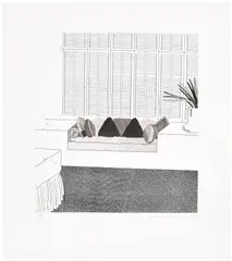 David Hockney, Cushions (S.A.C. 64), 1968, Etching and aquatint, on Crisbrook handmade paper, with full margins
