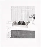 David Hockney, Cushions (S.A.C. 64), 1968, Etching and aquatint, on Crisbrook handmade paper, with full margins