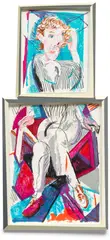 David Hockney, An Image of Gregory, from Moving Focus (T.G. 285, M.C.A.T. 276), 1984-85, Lithograph in colours, on two sheets of TGL handmade paper (as issued), the full sheets