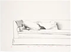 David Hockney, Sofa 8501 Hedges Place Los Angeles (G. 395, S.A.C. 117, M.C.A.T. 110), 1971, Lithograph, on Arches paper, the full sheet