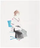 David Hockney, Celia Seated on an Office Chair (M.C.A.T. 160), 1974, Etching and aquatint in colours, on BFK Rives paper, with full margins