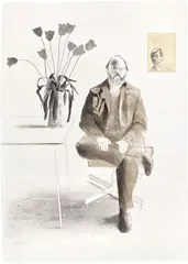 David Hockney, Henry with Tulips, from Friends (G. 737, S.A.C. 187, M.C.A.T. 177), 1976, Lithograph in colours, on Arches Cover buff paper, the full sheet