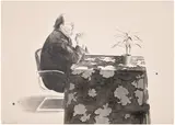 David Hockney, Henry at the Table, from Friends (G. 736, S.A.C. 188, M.C.A.T. 176), 1976, Lithograph, on Arches Cover buff paper, the full sheet