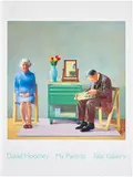 David Hockney, David Hockney: My Parents Tate Gallery Poster, 1996, Offset lithographic poster in colours, on smooth wove paper, the full sheet
