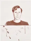 David Hockney, Peter Schlesinger, from Friends (G. 734, S.A.C. 185, M.C.A.T. 172), 1976, Lithograph in sepia, on Arches Cover paper, the full sheet