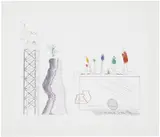 David Hockney, A Tune, plate 3 from The Blue Guitar (S.A.C. 201, M.C.A.T 180), 1976-77, Etching and aquatint in colours, on Inveresk mould-made paper, with full margins