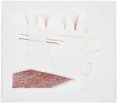 On It May Stay His Eye, plate 17 from The Blue Guitar (S.A.C. 215, M.C.A.T 194) by David Hockney, 1976-77, Etching and aquatint in colours, on Inveresk mould-made paper, with full margins, sold Sep 2026