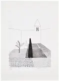David Hockney, Rapunzel Growing in the Garden, from Illustrations for Six Fairy Tales from the Brothers Grimm (S.A.C. 81, M.C.A.T. 78), 1969, Etching and aquatint, on Hodgkinson handmade paper, with full margins