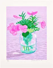 David Hockney, Untitled, No. 329, 8th August 2010, from A Bigger Book: Art Edition A, 2010/2016, iPad drawings in colours, printed on archival paper, with full margins, the sheet loose (as issued), with the illustrated 680-page chronology book and adjustable book stand designed by Marc Newson, contained in the original cardboard box with printed label