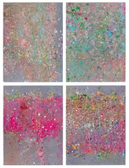 Damien Hirst, Where the Land Meets the Sea (H13: 1-4), 2023, The complete series of four laminated giclée prints in colours, flush-mounted to aluminium with metal strainers on the reverse (as issued)