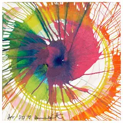 Untitled (Spin Painting) by Damien Hirst, 2014, Mixed media, on wove paper, sold Jan 2026