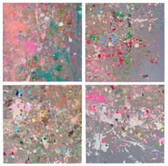Damien Hirst, Where the Land Meets the Sea (H13: 5-8), 2023, The complete series of four laminated giclée prints in colours, flush-mounted to aluminium with metal strainers on the reverse (as issued)
