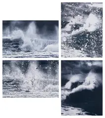 Damien Hirst, Where the Land Meets the Sea (H13: 9-12), 2023, The complete series of four laminated giclée prints in colours, flush-mounted to aluminium with metal strainers on the reverse (as issued)