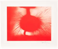 Untitled by Anish Kapoor, 2014, Polymer-gravure etching in red, on wove paper, with full margins, sold Jan 2026