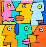 Thierry Noir, We are all part of a big vision and we know it, 2025, Screenprint in colours, on Somerset paper, the full sheet