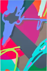 Tension: one print by Kaws, 2019, Screenprint in colours, on Saunders Waterford paper, the full sheet, sold Jan 2026