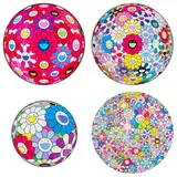 Hey! You! Do You Feel What I Feel?; Space Show; Festival Flower Decoration; and Happy x A Trillion Times: Flower by Takashi Murakami, 2014; 2016; 2018; and 2019, Four offset lithographs in colours, on smooth wove paper, the full sheets, sold Jan 2026