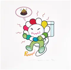 Puuuu by Takashi Murakami, 2021, Archival pigment print and screenprint in colours with glitter varnish, on wove paper, with full margins, sold Jan 2026
