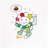 Takashi Murakami, Puuuu, 2021, Archival pigment print and screenprint in colours with glitter varnish, on wove paper, with full margins