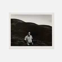 Minor White, Man and Moon, Matchstick Cove, gelatin silver print