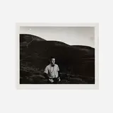 Minor White, Man and Moon, Matchstick Cove, gelatin silver print