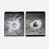 John Divola, Rock falling in water part I; II (diptych)