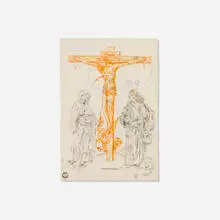 David Godbold, Double sympathy, with aliens, 2007, ink on tracing paper over found drawing
