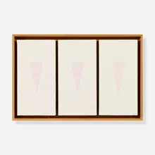 John Eden, Qu'ils mangent de la brioche (from the French Cake series) (triptych), 2005, oil and beeswax on canvas