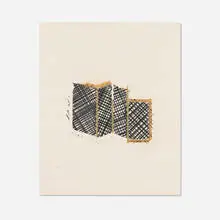 Untitled by Ed Moses, 1975, graphite and masking tape on illustration board, sold Nov 2025