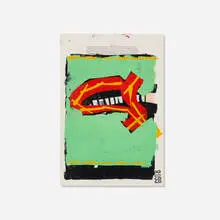 Glenn Goldberg, O.P. 88, 1988, acrylic and enamel on found paper