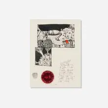 Michael McMillen, Drawing with Embossed Seal and Calculations (After Palladio), 1992, ink on paper