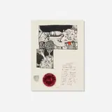 Michael McMillen, Drawing with Embossed Seal and Calculations (After Palladio), 1992, ink on paper