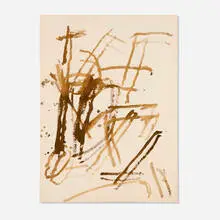 James Brown, Untitled (10), 1986, gold paint on paper