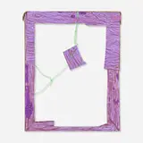 Aaron Curry, Purkle Headband, 2011, screenprint, tape, string and gouache on cardboard and wood construction