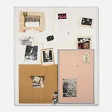 Ross Tibbles, Set Fire to Flames, 2006, collage, board, paint, noticeboard, pencil, glitter