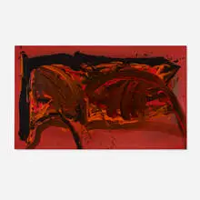 Matsumi Kanemitsu, Sunset Fox, 1971, acrylic on canvas