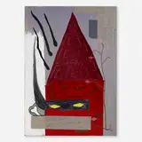Tjorg Douglas Beer, Friend #8, 2006, paint and duct tape on wood