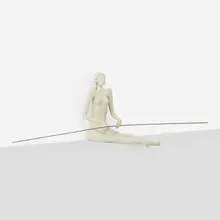 Sam Anderson, Athlete, 2016, epoxy clay and steel rod
