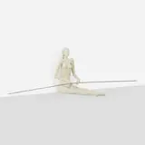 Sam Anderson, Athlete, 2016, epoxy clay and steel rod