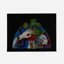 Ellen Lanyon, Copper Silver Snake, 1975, colored pencil on canson Mi-Teintes paper
