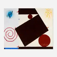 Frank Lobdell, April, 1984, oil on canvas