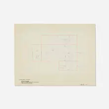 Barry Le Va, Including, Excluding..., 1975, felt tip pen and ink on tracing paper mounted to paper