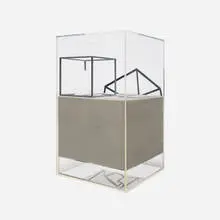 Robert Fay Marks, Variation #1 (from the Proof Existence series), c. 1972, acrylic, mirror, mixed media