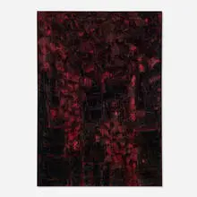Ruth Wall, Untitled (Abstract Red and Black), oil on canvas