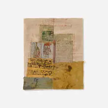 Hannelore Baron, Untitled, 1980, fabric, paper and ink collage on paper